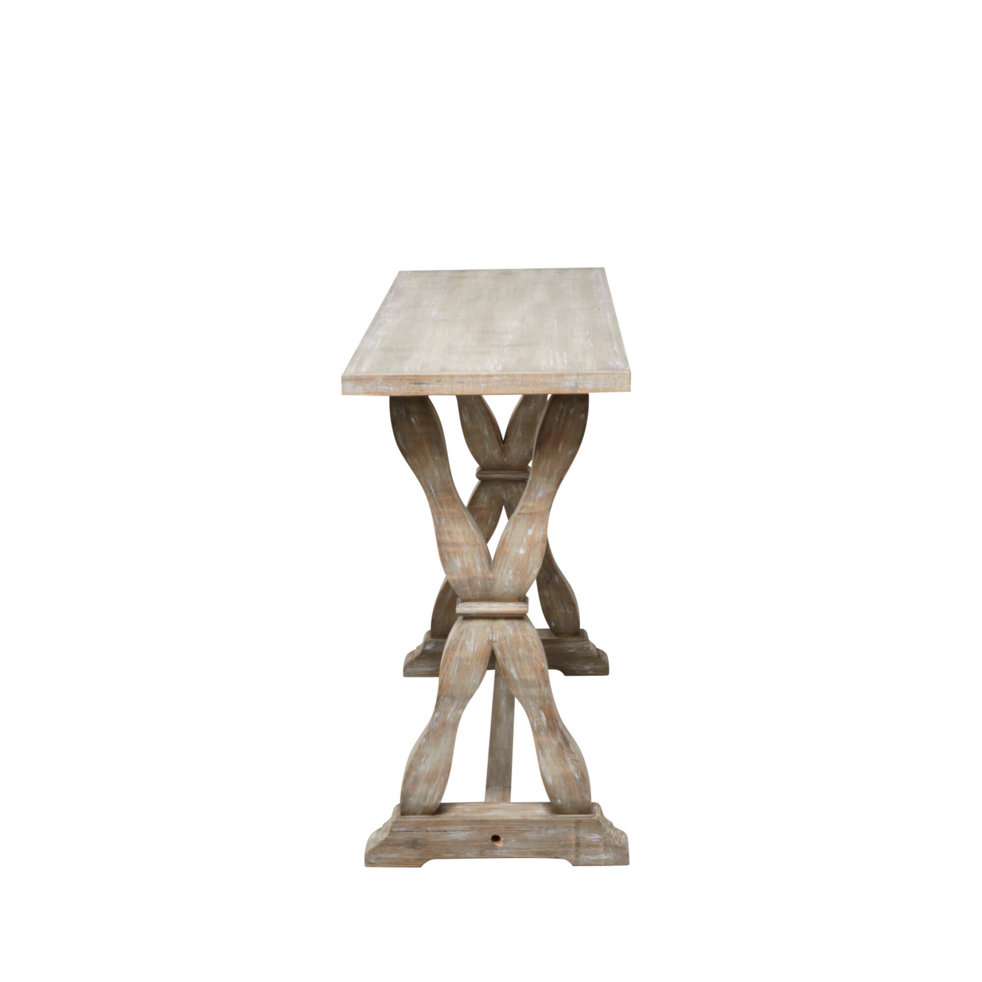 Brown Fir Farmhouse Console Table, 32" x 48" x 16"